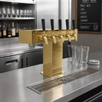 Thumbnail image #2 for Perlick Corporation 3780-5BTF 5-Faucet Air-Cooled Countertop Tee Beer Tower, Stainless Steel with Tarnish-Free Brass Finish