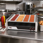 Thumbnail image #2 for APW Wyott (Middleby) X*PERT HR-85 Countertop 18-Roller Hot Dog Grill, 34-Inch Surface, Stainless Steel, 208/240V