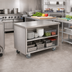 Thumbnail image #2 for Randell Mobile Modular Open Storage Utility Station, 24 x 30 x 35-1/2 Inch, 16 Gauge Stainless Steel Top