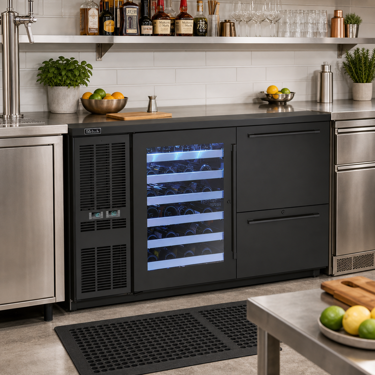 Product image #3 for Perlick DZS36 36-Inch One-Section Dual-Zone Self-Contained Back Bar Refrigerated Storage Cabinet