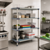 Thumbnail image #2 for MetroMax 4 All-Polymer Add-On Shelving Unit with 4 Open Grid Shelves, 48W x 21D x 74H