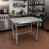 Thumbnail image #2 for BK Resources All Stainless Steel Open Base Flat Top Work Table, 48 x 30 Inches