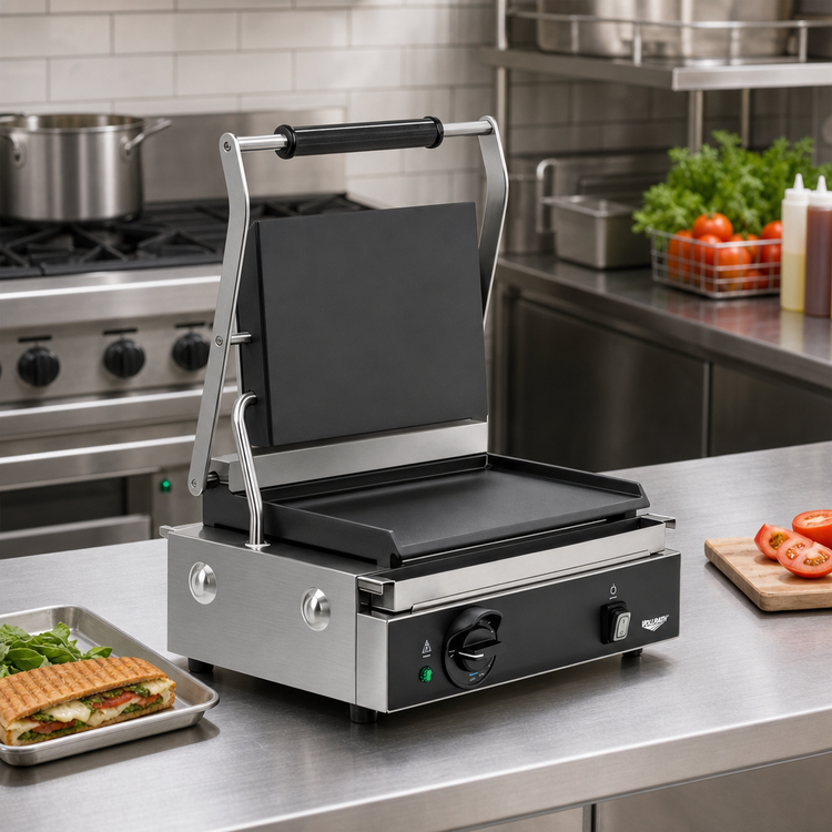 Product image #3 for Vollrath PSG4-SF120 Countertop Panini Sandwich Grill, 120V, Cast-Iron Smooth Plates