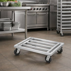 Thumbnail image #2 for Channel Manufacturing MD2424 Tubular Aluminum Mobile Dunnage Dolly, 24 x 24 x 8 Inches, 1,200 lb. Capacity, 5-Inch Swivel Casters