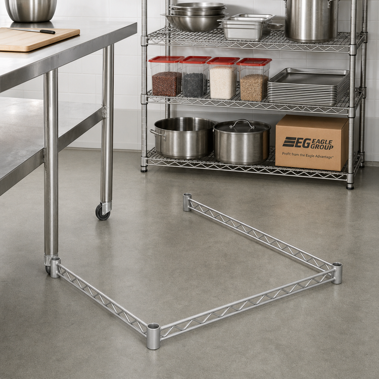 Product image #2 for Eagle Group 3-Sided Double Truss Shelving Frame, 24 x 21 Inches, Stainless Steel