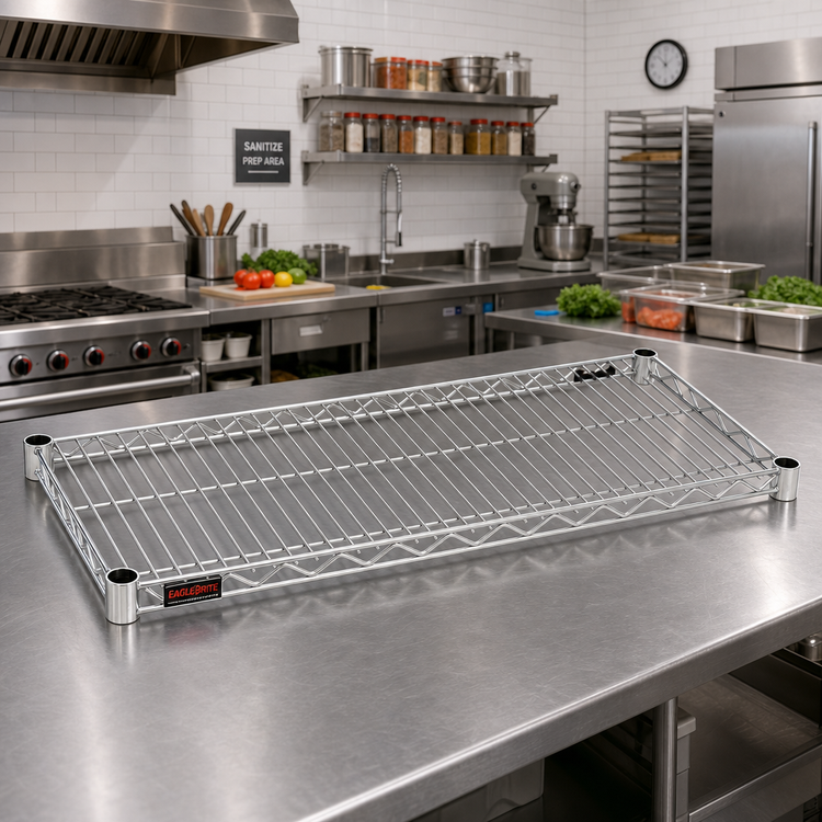 Product image #2 for EAGLEbrite Zinc 72"W x 36"D QuadTruss Wire Shelf