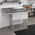 Thumbnail image #2 for Advance Tabco 2-Compartment Fabricated Sink with Left Drainboard, 24 x 24 x 14-Inch Bowls, 16-Gauge 304 Stainless Steel