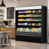 Thumbnail image #2 for Turbo Air Vertical Air Curtain Open Display Merchandiser, 72-Inch, 34.7 Cu. Ft., 4-Tier, 8-Shelf, Black, Self-Contained R290