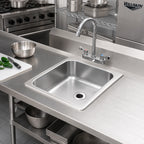 Thumbnail image #2 for Vollrath 212560 Self-Rimming Drop-In Single-Compartment Sink, 22-Gauge 304 Stainless Steel, 11 x 13-1/4 x 6-Inch Bowl Case of 6