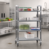 Thumbnail image #2 for Cambro Camshelving Elements XTRA 4-Tier Vented Mobile Starter Unit, 18 x 48 x 70-1/4 Inches, Speckled Gray