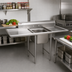Thumbnail image #2 for Eagle Group 414 Series 1-Compartment Sink with Left and Right Drainboards, 66-1/2 Inches Wide