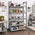 Thumbnail image #2 for Cambro Camshelving Basics Plus 5-Shelf Vented and Solid Shelf Kit, 21 x 36 Inches, Brushed Graphite