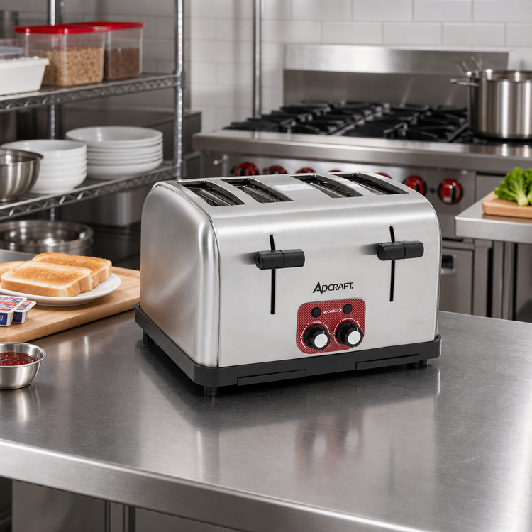 Product image #2 for Commercial 4-Slice Medium-Duty Pop-Up Toaster, Stainless Steel Countertop
