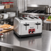 Thumbnail image #2 for Commercial 4-Slice Medium-Duty Pop-Up Toaster, Stainless Steel Countertop