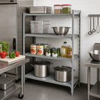 Thumbnail image #3 for Cambro Camshelving® Premium CPA213684VS4PKG 4-Shelf Vented and Solid Add-On Shelving Unit, 21" D x 36" W x 84" H