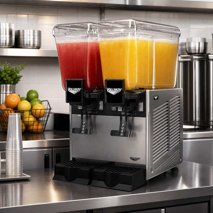 Product image #2 for Vollrath 2-Bowl Pre-Mix Refrigerated Beverage Dispenser with Fountain Spray Circulation