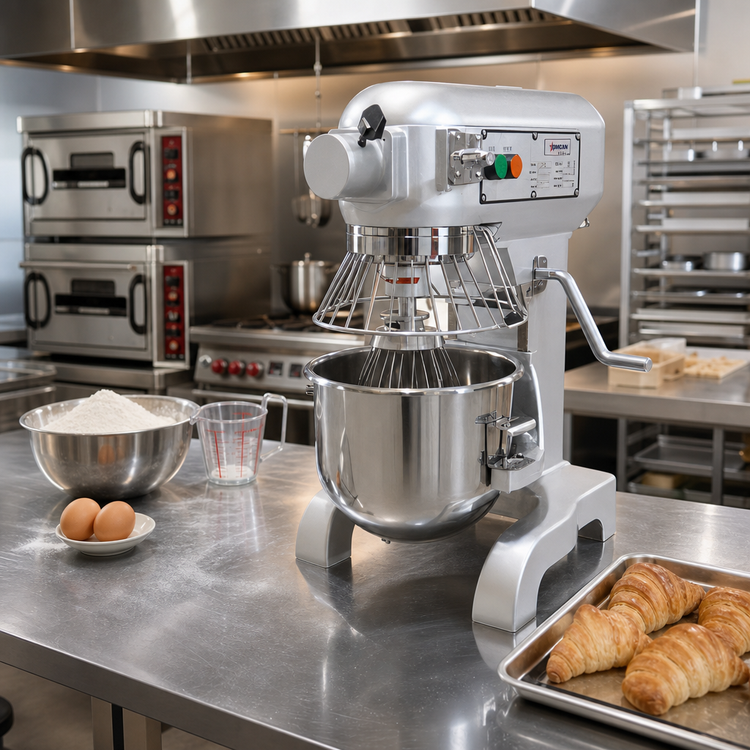 Product image #2 for Omcan USA 10 Qt. Countertop Planetary Mixer, 3-Speed Gear Drive, #12 Hub
