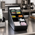 Thumbnail image #2 for Dispense-Rite Black Polystyrene Narrow 6-Section Lid, Straw & Condiment Organizer