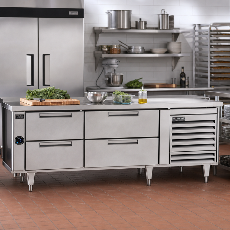 Product image #2 for Garland Polar Cuisine 84-Inch Two-Section Self-Contained Freezer Base with Four 27-Inch Drawers