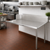 Thumbnail image #2 for John Boos 60 Inch Clean Straight Right-Side Dish Table with 10 Inch Backsplash