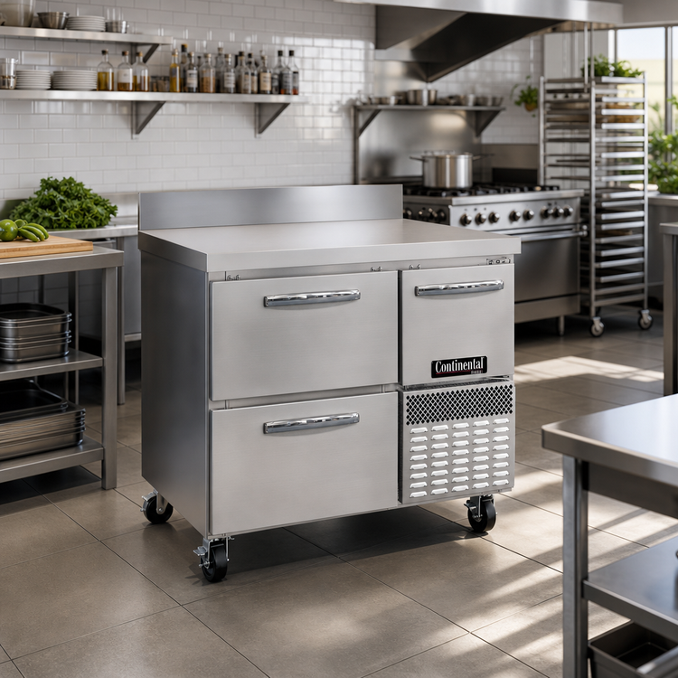 Product image #2 for Continental Refrigerator FA43NBS-D 43" Worktop Freezer with Drawers and Door