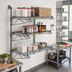 Thumbnail image #2 for Quantum Wall-Mounted Cantilever Wire Shelving Starter Unit with 3 Shelves, Gray Epoxy Antimicrobial Finish