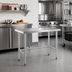 Thumbnail image #2 for Steel Works Stainless Open Base Stainless Steel Work Table, 30 x 24 x 34 Inches, 18 Gauge 304 Stainless Steel Top