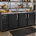 Thumbnail image #2 for Beverage-Air BB78HC-F-B Three-Section Back Bar Refrigerator with Solid Doors and Black Exterior