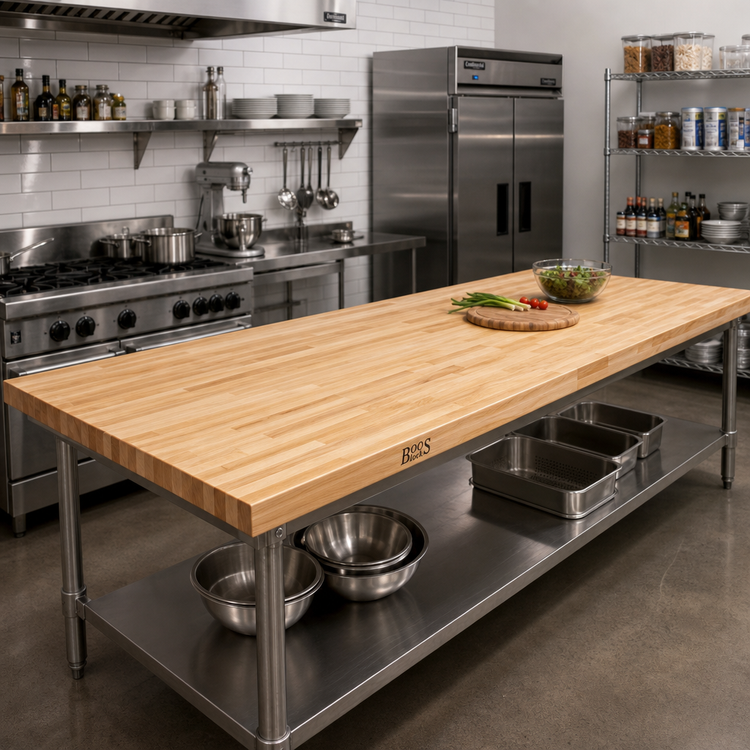 Product image #2 for Boos Block Blended Edge Grain Maple Kitchen Countertop, 144 x 25 x 1-1/2 Inch, Varnique Finish