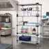 Thumbnail image #2 for Quantum 42-Inch x 18-Inch x 74-Inch 5-Shelf Stationary Solid Stainless Steel Shelving Starter Kit