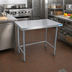Thumbnail image #2 for BK Resources 30-Inch x 30-Inch All Stainless Steel Open Base Flat Top Work Table