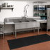 Thumbnail image #2 for Eagle Group Floor Model Three-Compartment Utility Sink with Left and Right Drainboards, 84-1/4 in. W x 25 in. D, 16-Gauge 430 Stainless Steel