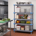 Thumbnail image #2 for Quantum Millenia 72-Inch Wide x 18-Inch Deep x 62-Inch High 4-Shelf Polymer Shelving Unit with Dunnage Stand