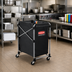 Thumbnail image #3 for Executive Collapsible Basket X-Cart Laundry Cart with Detachable Vinyl Bag, 4 Bushel, 220 lb. Capacity