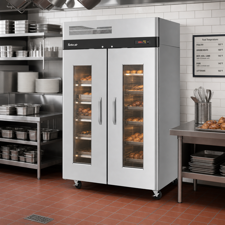 Product image #2 for Turbo Air M3 Series Two-Section Reach-In Heated Holding Cabinet with Glass Doors