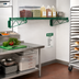 Thumbnail image #2 for Quantum Wall-Mount Cantilever Single Wire Shelf, 24 x 24 Inches, Green Antimicrobial Epoxy Finish