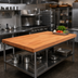 Thumbnail image #2 for Boos Block 48 x 42-Inch Blended Edge Grain American Cherry Kitchen Countertop with Penetrating Oil Finish