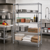 Thumbnail image #2 for Quantum 72 Inch x 21 Inch x 54 Inch Chrome Wire Shelving Starter Kit, 4-Shelf Stationary Unit
