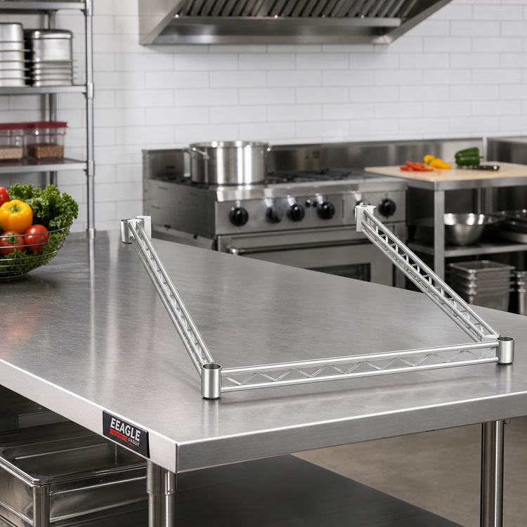 Product image #2 for Eagle Group 3-Sided Double Truss Shelving Frame, 36 Inch W x 21 Inch D, Stainless Steel