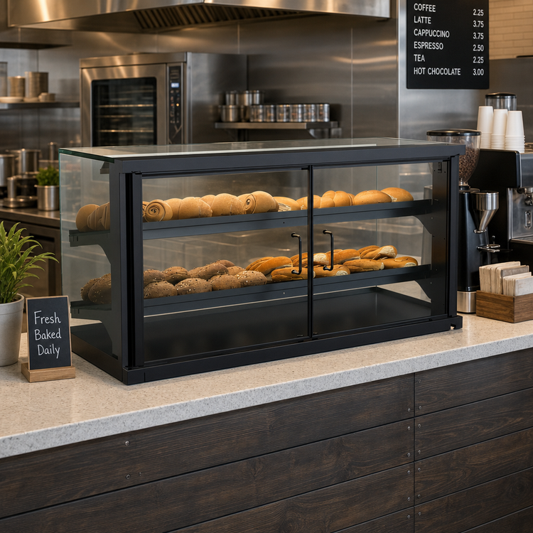 Product image #3 for Structural Concepts Impulse® 34-Inch Wide Countertop Non-Refrigerated Pastry Display Case, Service/Self-Service