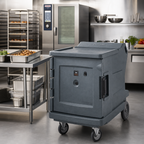 Thumbnail image #3 for Cambro Camtherm® CMBHC1826LC191 Hot/Cold Low-Profile Electric Holding Cart, Single Door, 11 Full-Size Sheet Pan Capacity
