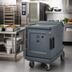 Thumbnail image #3 for Cambro Camtherm Hot/Cold Low Profile Electric Holding Cart for Sheet Pans and Food Pans, Single Door, Granite Gray