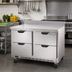 Thumbnail image #2 for Beverage-Air 48-Inch Two-Section Worktop Drawer Freezer, 4 Drawers, Foamed-In-Place Backsplash
