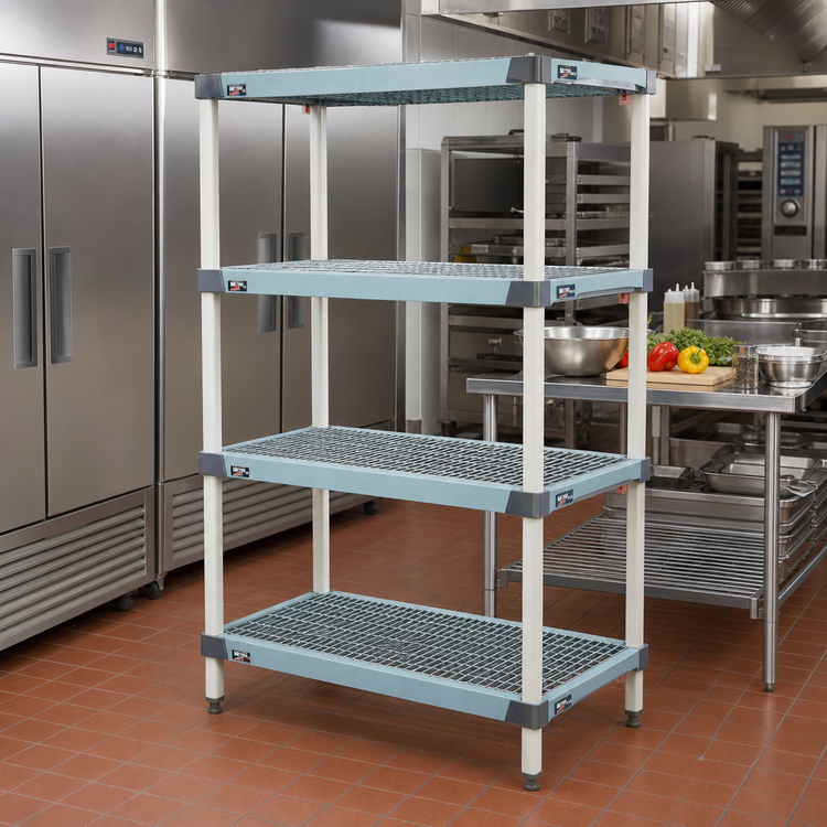 Product image #2 for MetroMax Q 42" x 24" x 63" 4-Shelf Polymer/Wire Starter Shelving Unit