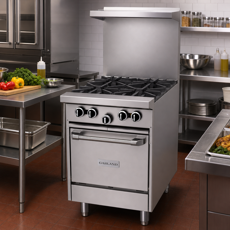 Product image #2 for Garland Signature G Starfire Pro Series 24-Inch Natural Gas Restaurant Range with 4 Open Burners and Space-Saver Oven