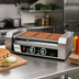 Thumbnail image #2 for Spectrum RollsRight Countertop 7-Roller Hot Dog Roller Grill, 18 Hot Dog Capacity