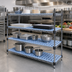 Thumbnail image #2 for Eagle QuadPlus 54 Inch x 21 Inch Blue Polymer Louvered Shelf Mat with Chrome QuadTruss Frame