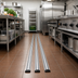 Thumbnail image #2 for Quantum QVTRK-3-84EST Double-Unit Floor Track Assembly Kit — (3) 7' V-Groove Aluminum Tracks
