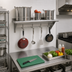 Thumbnail image #2 for Advance Tabco Wall-Mounted Shelf with Pot Rack, 60 Inch W x 12 Inch D, 18/430 Stainless Steel