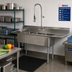 Thumbnail image #2 for Omcan USA 3-Compartment Pot Sink with Left and Right Drainboards, 24 x 24 x 14-Inch Bowls